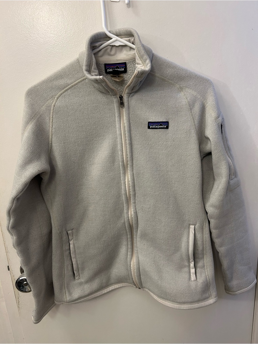 Patagonia Light Gray Full-Zip Fleece Jacket